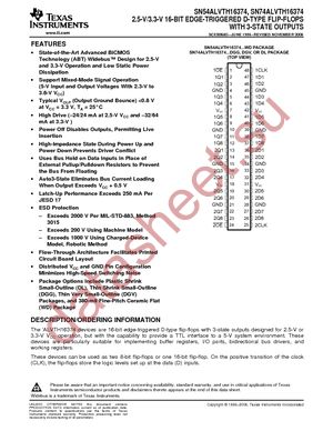 SN74ALVTH16374GR datasheet  